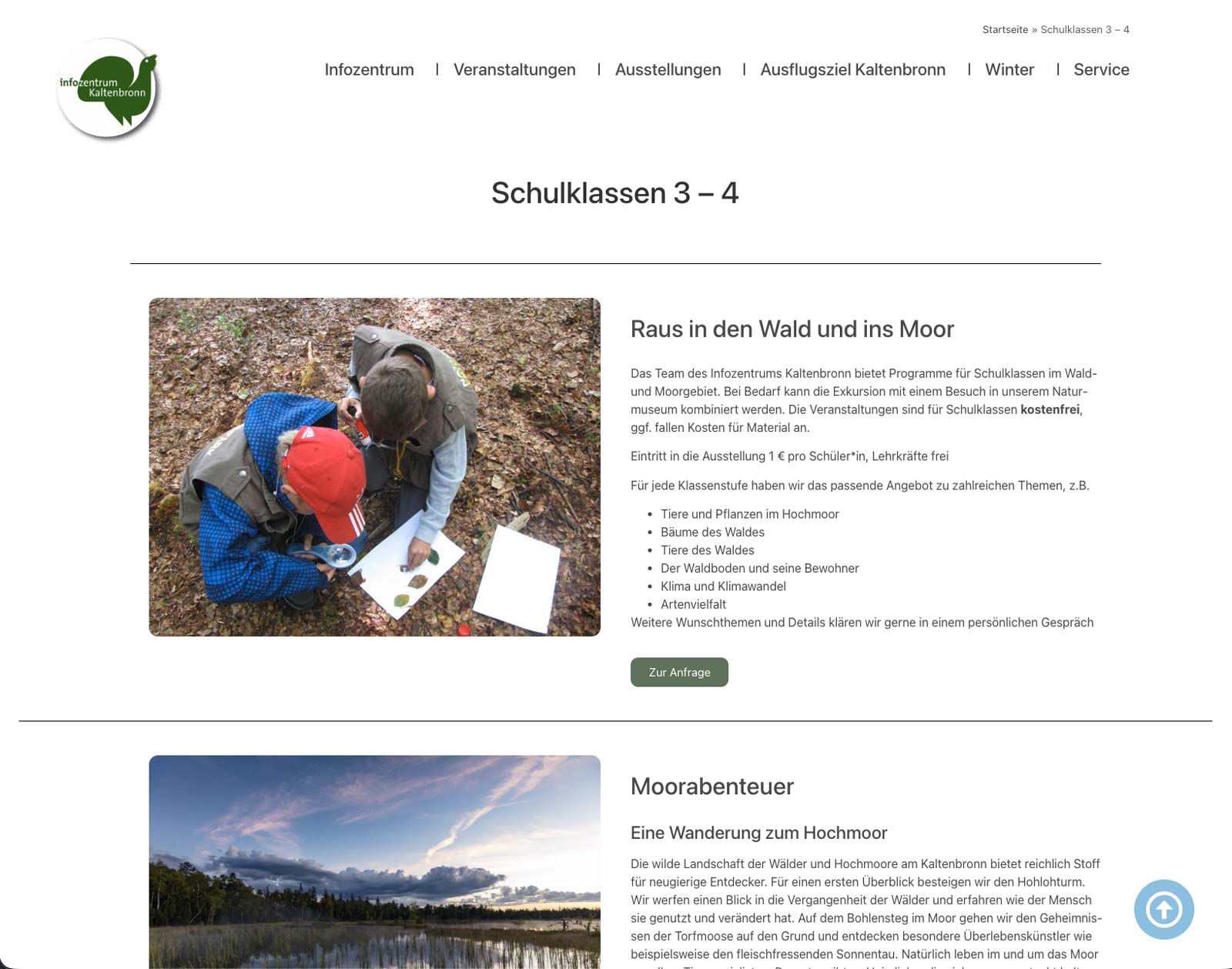 Angebote für Schulklassen