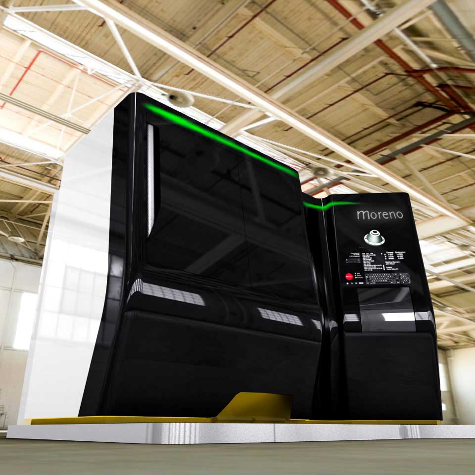 Moreno Studie UI Werkzeugmaschine mit OLED Display / inhouse study machine UI OLED display solution